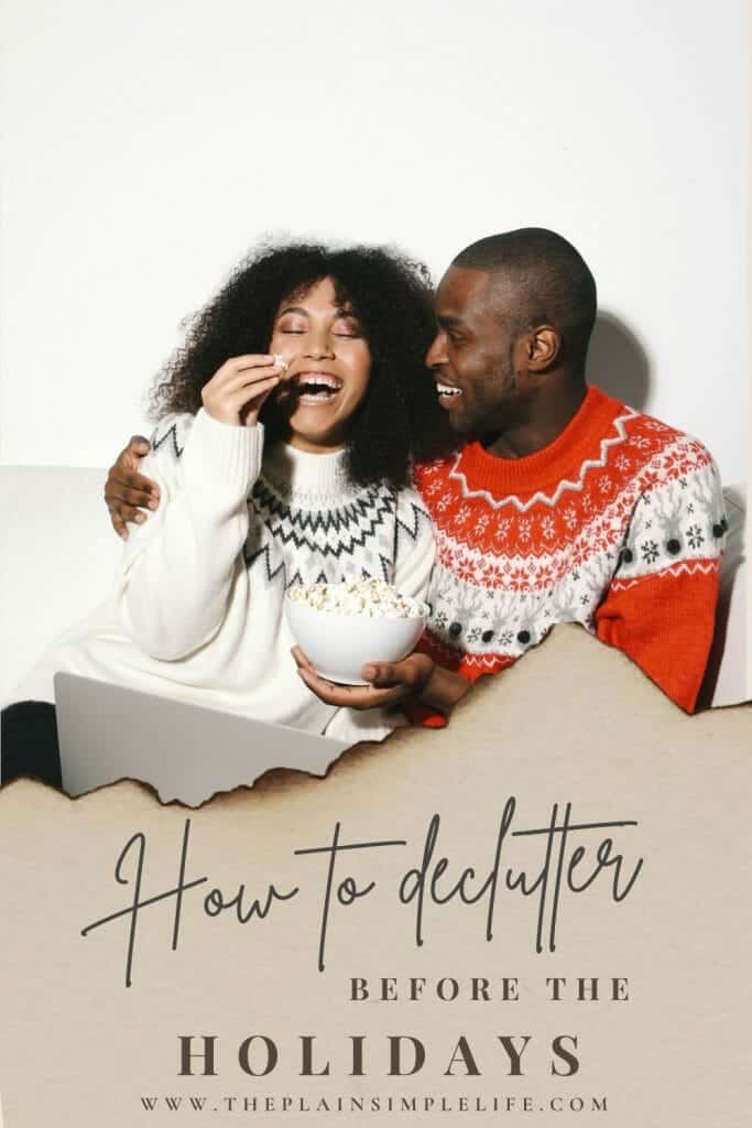 How to declutter before the holidays Pinterest Pin