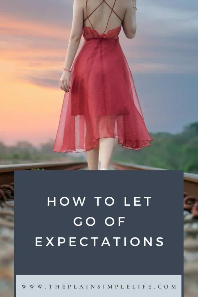 Letting go of expectations pin