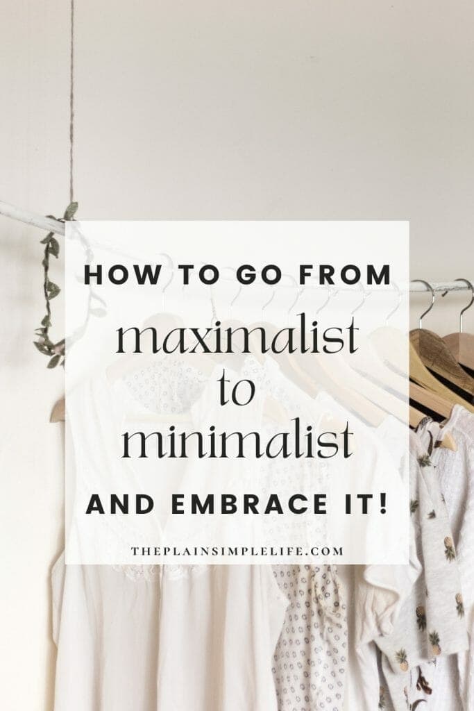 How to embrace minimalism Pinterest pin