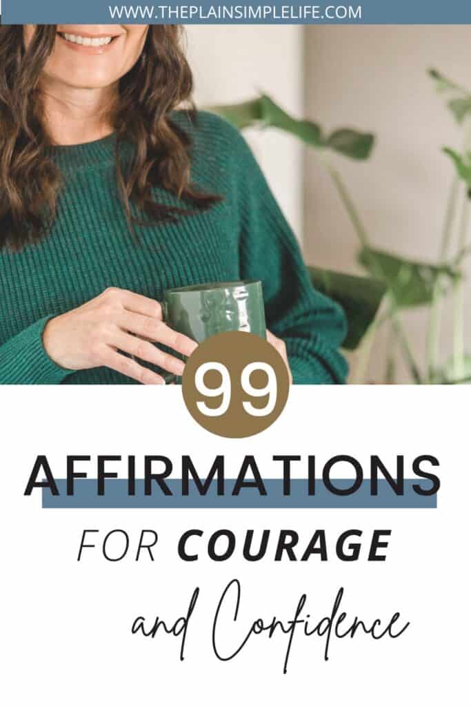 Affirmations for confidence and courage pinterest pin